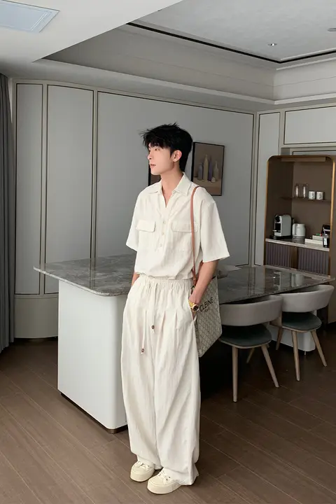 セットアップ 2点セット メンズ シャツ リネン 夏 大人カジュアル おしゃれ