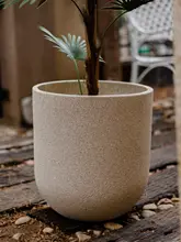 モダンデザイン 陶器製花瓶【インテリア用・観葉植物・クリエイティブトレイ付き・移動可能】