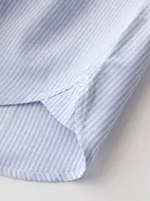 ストライプデザインの長袖ルーズシャツ【秋用・カジュアル・女性用】