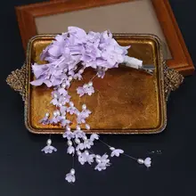 流れるような鈴蘭の花のトリム付きヘアクリップ【新中式・レトロデザイン・和服や漢服に最適】