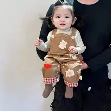 赤ちゃん用初秋ファッション【可愛らしい背負いデザイン・二点セット（セットアップ対応）】