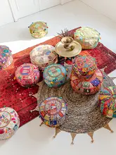 手作り刺繍の座布団【アメリカンスタイル・和室用・リビング・バルコニーに最適】