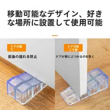 安全設計のドアストッパー【穴あけ不要・家庭用・防風防撞】