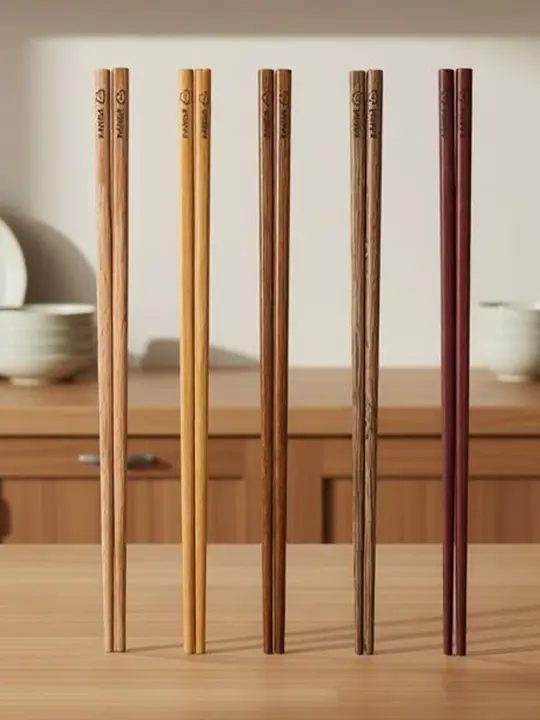 高級防菌仕様の木製箸【中華風・チキンウィングウッド・ブラック】（セットアップ対応）