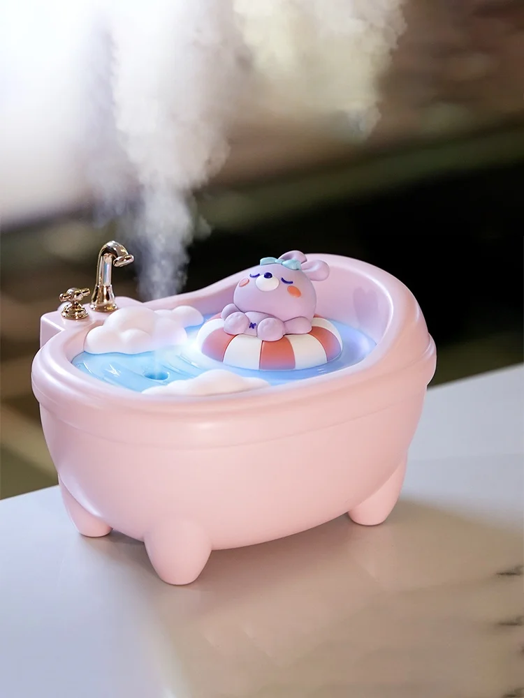 かわいいデザインのデスク用加湿器：多色ムードライト付きで24畳部屋にも対応