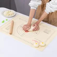 食品グレードのシリコーン製 厚手の打ち粉マットと麺棒のセット【家庭用・キッチン・お菓子作り・餃子】（セットアップ対応）