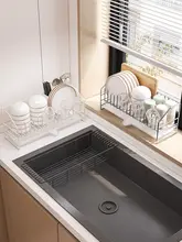 キッチン用多機能皿干しラック【洗面器・水切り機能付き・省スペース】