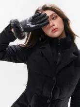 保温性に優れたウサギ毛PUレザー手袋【ファッション性と快適さを両立】