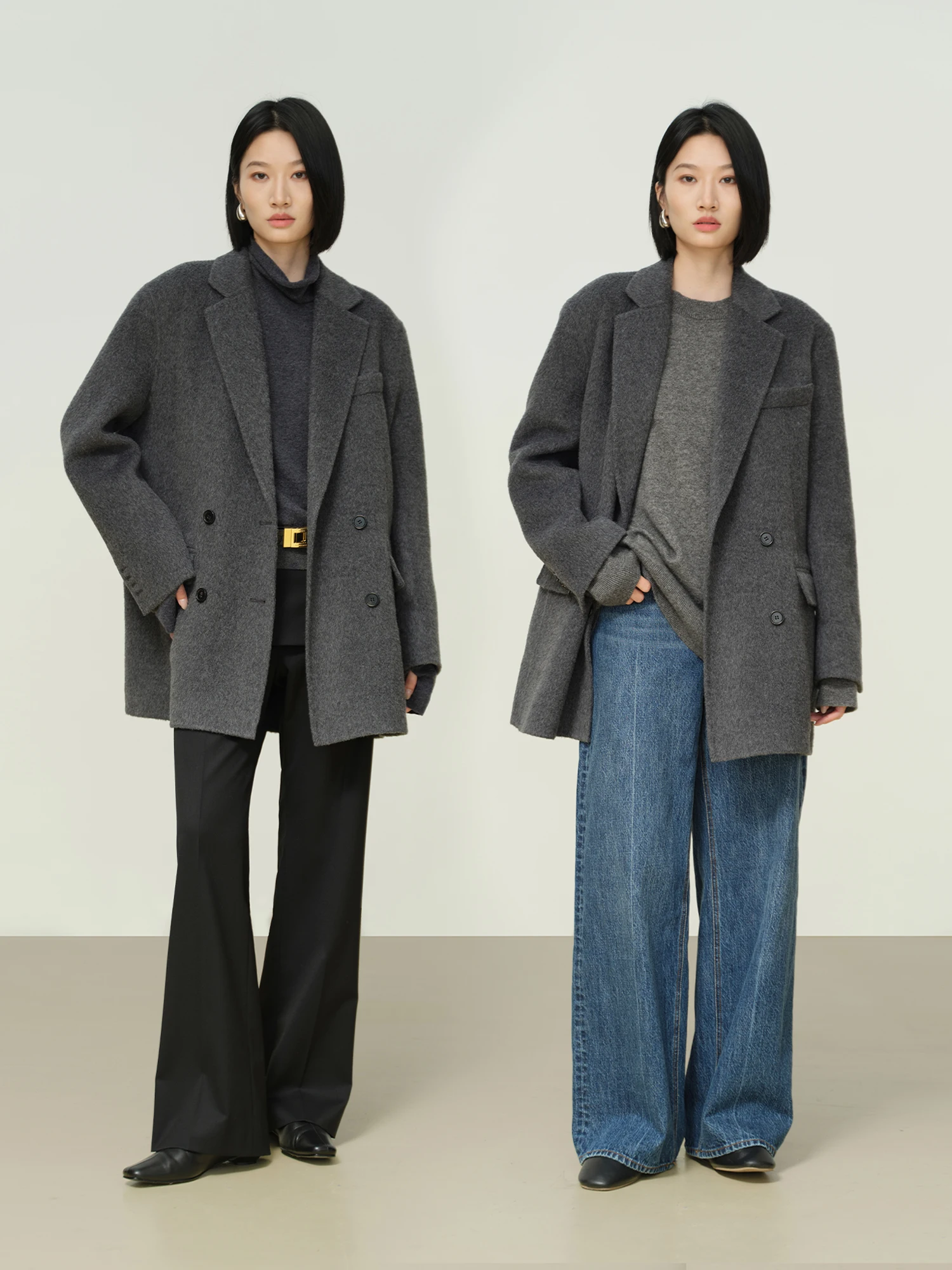 薄手のジャケットとは何か：通勤風の羊毛ダブルブレストショートコートの実際の使い方と特性