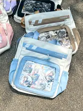 透明デザインの二次元バッジ斜め掛けバッグ【日常使い・女性向け】