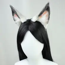 中分の黒長髪コスプレウィッグ【古装・リアルな頭皮・耳付き】