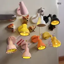 光るミニ台灯 ガーリー犬の冷蔵庫マグネット【個性的・装飾用・磁吸】