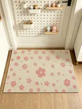 防水滑り止め玄関マット【カット可能・小花デザイン】