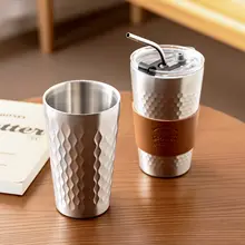タンブラー ステンレス ダブルウォール 断熱 ストロー付き 保温 保冷 コーヒー ビール 「onlycook」