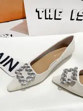 真皮製 フラットパンプス 女性用【快適なオープンスタイル・尖ったトゥデザイン】