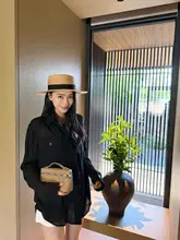 リネン製 ポケット付きシャツ【シンプルで上品なデザイン】