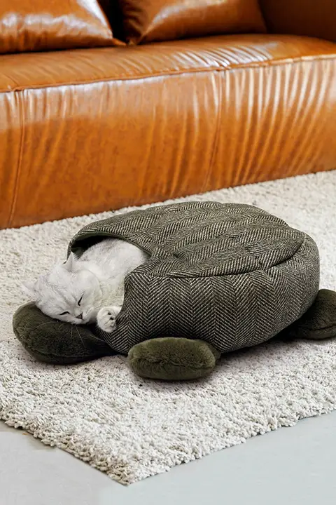 スフィンクス用無毛猫の寝袋【秋冬用・保温・通気性・汚れにくい・タートルシェイプ】