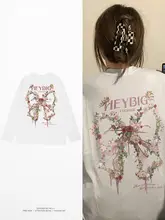 アメリカンスタイルのゆったりとした長袖Tシャツ【男性用・コットン素材・カジュアル】