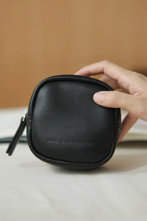 真皮風の可愛いミニ手持ちポーチ【硬貨・化粧品・鍵用】