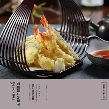 天婦羅やお菓子に最適！六角形プラスチック製フードバスケット【ハンドル付き・ホテル用】