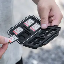 JJC 防水メモリーカード収納ケース【SD・TF・XQD・CFカード対応・防塵・防湿・携帯用ハードケース】