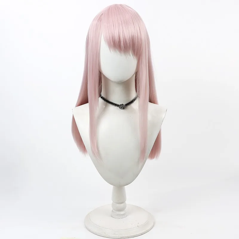クールでかっこいいロングヘアにぴったりなコスプレ用ウィッグ【ピンク・頭皮風デザイン】
