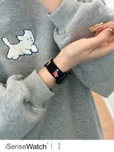 可愛い動物デザインのApple Watch用バンド【シリコン製・透湿性・夏用・女性向け】（セットアップ対応）