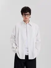 長袖シャツ メンズ ホワイト ゆったり ルーズ 防シワ加工 カジュアル 上品 秋 「WILD LEADER」