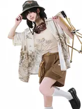 洛麗塔スタイルの夏用アジア風服【文芸的なデザイン・古風・学院風】（セットアップ対応）