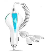 AULICAR 5012 車載急速充電器【1対3 USB・シガーソケット・スマホ対応】
