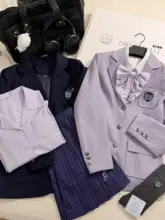 三粒ボタンのウエストシェイプジャケット【日本風JK制服・夏用・和風デザイン】（セットアップ対応）