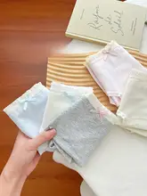 抗菌加工の全棉女性用中腰ショーツ【リボン付き・パッケージデザイン】
