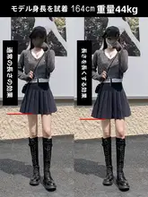 カーキ色プリーツスカート【高腰・Aライン・秋冬用】