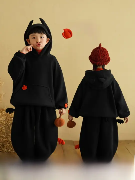 パーカー キッズ ボーイズ フード付き 裏起毛 ハロウィン 冬 あったか