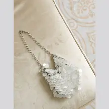 クラッチバッグ ショルダー レディース スパンコール チェーン ギャザー 編み込み フレンチ風 エレガント パーティー クラウド 「UGALS」