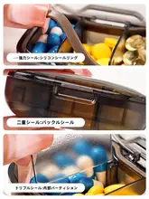 薬剤分配用携帯ミニボックス【食品用グレード・密封・防湿・仕切り付き】