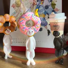 奇谭KITAN ぬいぐるみ どーナツ帽子をかぶった三毛猫の誕生日プレゼント