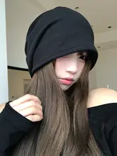ブラックリボン付きバケットハット【春夏用・大きめ・ゆったりフィット】