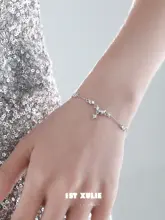 ブレスレット レディース シルバー925 キュービックジルコニア スターモチーフ オリジナルデザイン 変色しにくい クール 上品 「1STXULIE」