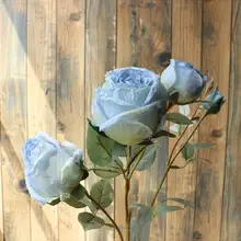フェイクフラワー 月季の花 レトロ リビング ダイニングテーブル 装飾 花 紫