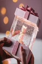 バイオリン型オルゴール 水晶球付きミュージックボックス【女の子への誕生日プレゼント・Bluetooth機能付き】