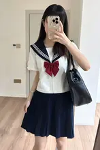 シンプルなデザインのJK制服スカート【黒・紺・白・深灰色・バルーンスカート】（セットアップ対応）