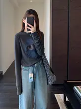 AMR UU 長袖カートゥーンプリントTシャツ【女性用・秋冬・ フィット】
