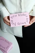 オリジナルデザインの2色贺卡【高級感・創意的な祝福カード・誕生日・クリスマス・新年ギフト】