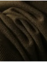 質感美学のフード付きジップアップニットカーディガン【ウール＆カシミヤ・秋用・ルーズフィット】