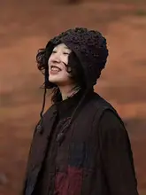 手編みのフラワーハット【古蘭木・デザイン帽子・オシャレ】