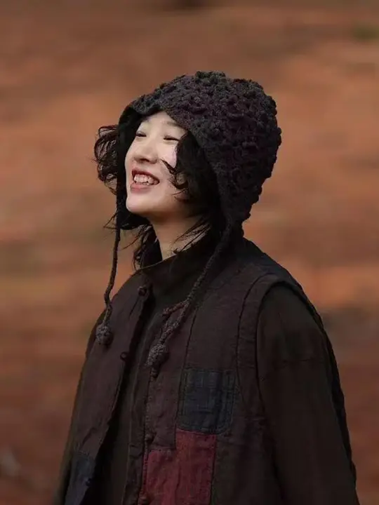 手編みのフラワーハット【古蘭木・デザイン帽子・オシャレ】