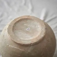 レトロ手作り陶器花瓶【玄関飾り・ドライフラワー用・インテリア装飾】