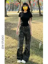 アメリカンレトロ迷彩マイクロフレア カーゴパンツ