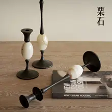 天然石製のアートフレーム【和の侘び寂び・デスクトップ装飾・キャンドルホルダー】